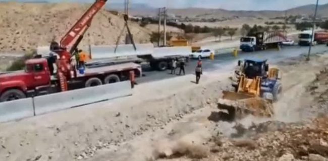 اجرای ۶۰۰ متر نیوجرسی بتنی برای ارتقاء ایمنی محور دماوند – تهران