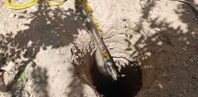 انسداد یک حلقه چاه غیرمجاز ۱۳۵ متری در اراضی اتابک دماوند