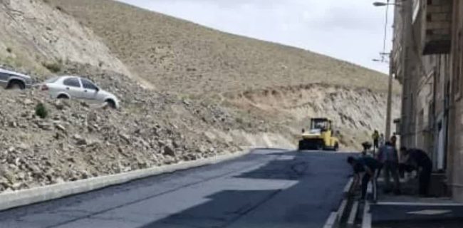 اجرای روکش آسفالت خیابان احسان ۴ منطقه مهک منطقه گیلاوند/ پروژه بهسازی تکمیل شد