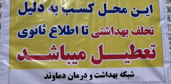 پلمب یک واحد نانوایی در منطقه گیلاوند به علت عدم رعایت موازین بهداشتی