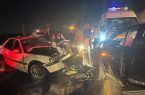 ۶ مصدوم در پی تصادف ۲ خودرو در جاده صالح‌آباد دماوند