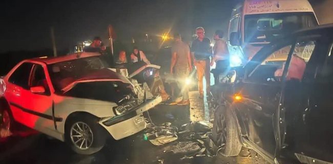 ۶ مصدوم در پی تصادف ۲ خودرو در جاده صالحآباد دماوند ۶ مصدوم در پی تصادف ۲ خودرو در جاده صالحآباد دماوند