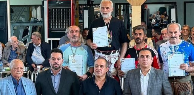قهرمانی پیشکسوتان دماوند در مسابقات مهارت‌های فردی زورخانه‌ای استان تهران
