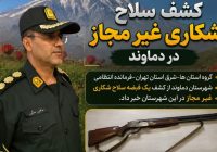 کشف سلاح شکاری غیرمجاز و ۱۴ فشنگ جنگی در دماوند کشف سلاح شکاری غیرمجاز و ۱۴ فشنگ جنگی در دماوند
