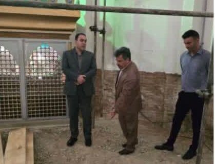 بازدید رئیس اداره میراث فرهنگی، صنایع‌دستی و گردشگری شهرستان دماوند از روند مرمت امامزاده عبدالله و عبیدالله(ع) شهر دماوند