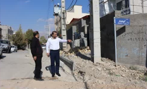 بررسی مشکلات خیابان کوهیار در روستای حصار پایین بخش مرکزی دماوند