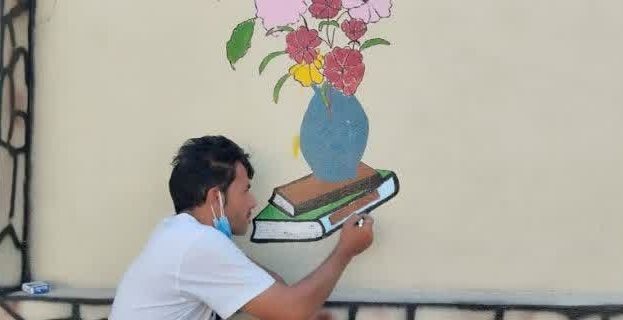 رنگ‌آمیزی و نقاشی مدرسه فرهنگ شهر کیلان