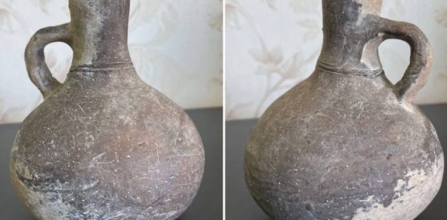 کشف یک عدد کوزه سفالی ارزشمند مربوط به عصر آهن در شهر کیلان