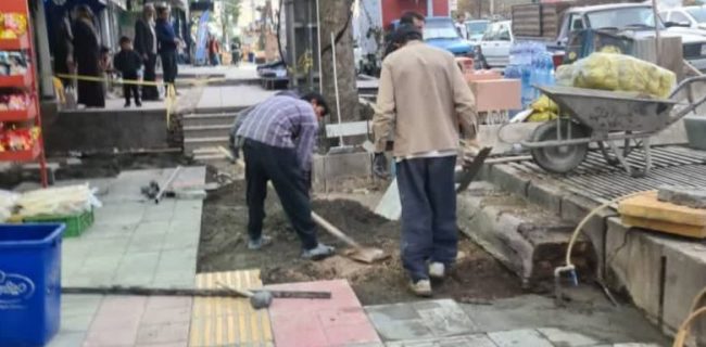 تداوم عملیات پیاده‌روسازی با تخصیص اعتبار ۶ میلیارد تومانی در معابر شهر دماوند
