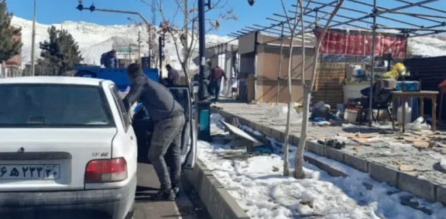 بازار روز شهر دماوند در حاشیه بلوار شهید بهشتی جمع‌آوری شد + فیلم