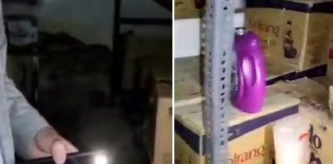 کشف یک انبار با حدود ۳ تن مواد غذایی و اقلام فروشگاهی تاریخ گذشته و فاسد در شهر آبسرد + فیلم