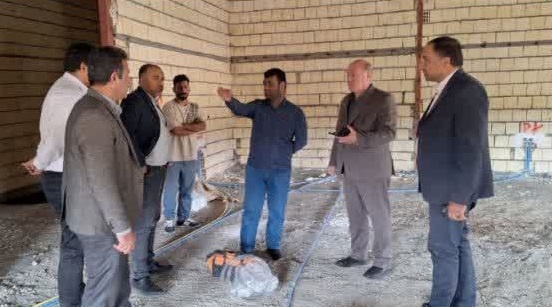 بررسی پیشرفت فیزیکی اجرای پروژه سوله مدیریت بحران شهرداری آبسرد