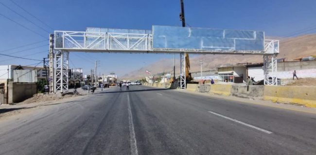 نصب پل عابر پیاده در محور فیروزکوه – دماوند ابتدای منطقه جابان