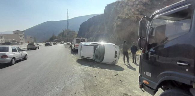 واژگونی خودرو سواری تیبا به علت عدم کنترل وسیله نقلیه و سرعت غیرمجاز در محور مبارکآباد شهر آبعلی واژگونی خودرو سواری تیبا به علت عدم کنترل وسیله نقلیه و سرعت غیرمجاز در محور مبارکآباد شهر آبعلی