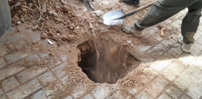 پر کردن ۱۰ حلقه  چاه غیرمجاز در منطقه خورین بخش رودهن