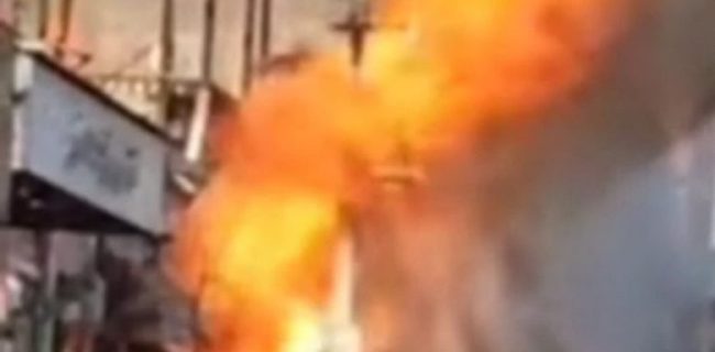 یک واحد عرضه سیلندر گاز در روستای خورین بخش رودهن طعمه حریق شد