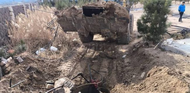 انسداد ۵ حلقه چاه غیرمجاز در منطقه هاشمک و سفیدکمر شهرستان دماوند