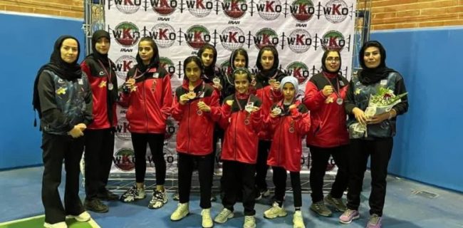 درخشش تیم تاینگ باندو بانوان شهرستان دماوند در مسابقات کیک بوکسینگ کشوری WKO