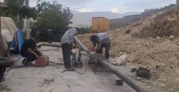 تعویض ۳۰ متر خط لوله آب در روستای کالدشت بالای دماوند