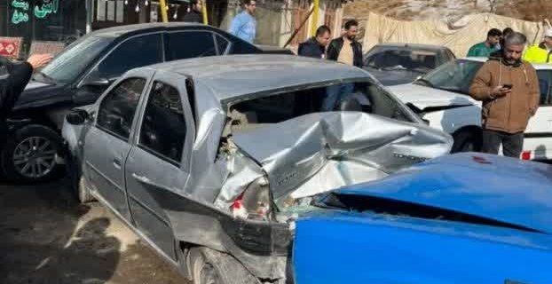 تصادف زنجیره‌ای ظهر امروز در پیست اسکی آبعلی