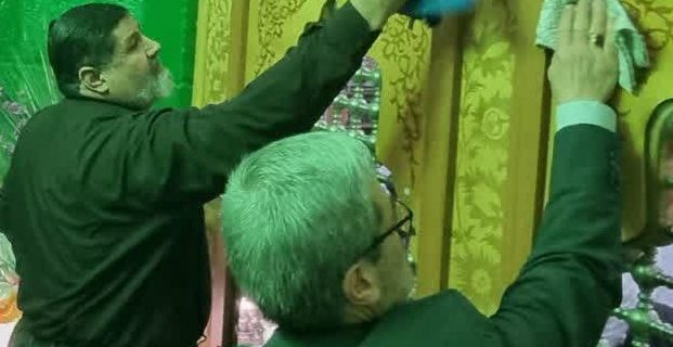 اولین سالگرد شهدای خدمت همراه با غبارروبی و عطرافشانی آستان مقدس امامزاده هاشم‌(ع) دماوند