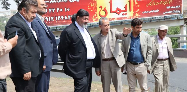 بازدید فرماندار شهرستان دماوند از پروژه تعریض پل و تقاطع غیر همسطح ورودی شهر رودهن