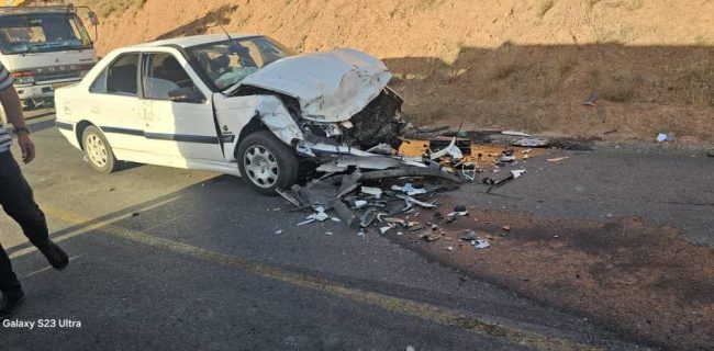 حادثه تصادف خودرو سواری پژو پارس با تیبا در جاده روستای گرمابسرد ۷ مصدوم بر جای گذاشت