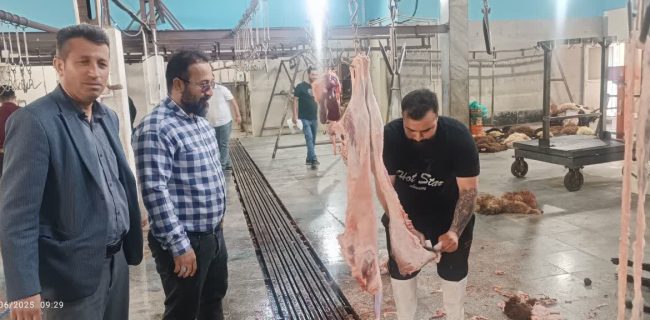 نظارت‌بر جایگاه‌های فروش دام زنده و واحدهای کشتارگاه ویژه ایام عید قربان در دماوند