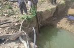 قطع و توقیف کلیه انشعابات و خطوط انتقال آب غیر مجاز به اراضی دیم زار در روستای آرو