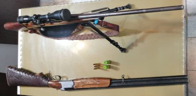 کشف ۲ قبضه سلاح شکاری در عملیات مشترک محیط‌بانان دماوند و کلانتری کیلان