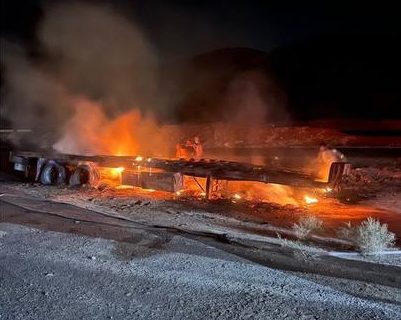 مهار آتش‌سوزی کفی تریلی در محور کیلان – ایوانکی