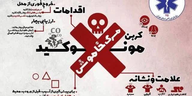 مسمومیت ۵ نفر با گاز مونوکسید کربن در روستای آردینه بخش رودهن