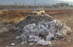 شناسایی و توقیف عامل تخلیه غیرمجاز نخالههای ساختمانی در حاشیه جاده ورودی آبسرد