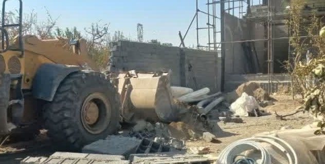 تخریب ۱۳۰ مورد ساخت‌وساز غیرمجاز در اراضی کشاورزی منطقه جابان شهرستان دماوند