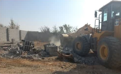 تخریب ۶۰ مورد ساخت‌وساز غیرمجاز در اراضی کشاورزی منطقه آفتاب‌ مرا شهرستان دماوند